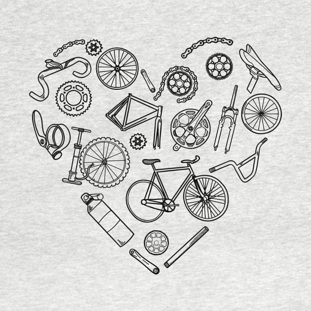 Bicycle Heart Bicycling by Tobias Store